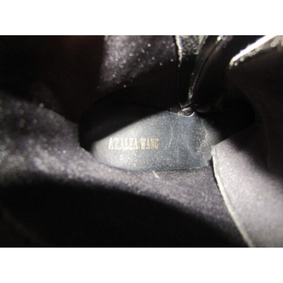 Azalea Wang Dolls Kill Ankle Boots NWOB Black Vegan Crocodile Heels Size 11 - Picture 9 of 9